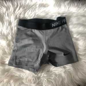 Gray Nike Pro Shorts